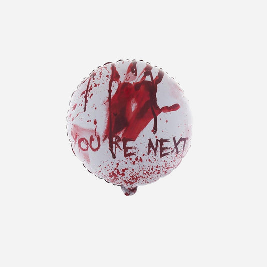 Ballon aluminium halloween "you're next" 55 × 46 cm