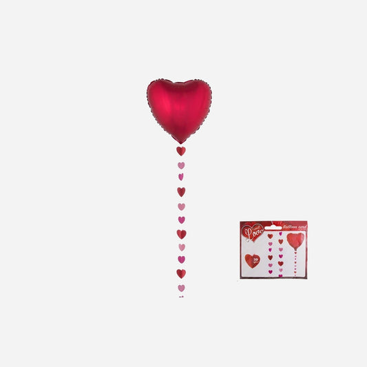 Guirlande ruban coeurs 3D pour ballon 2 m