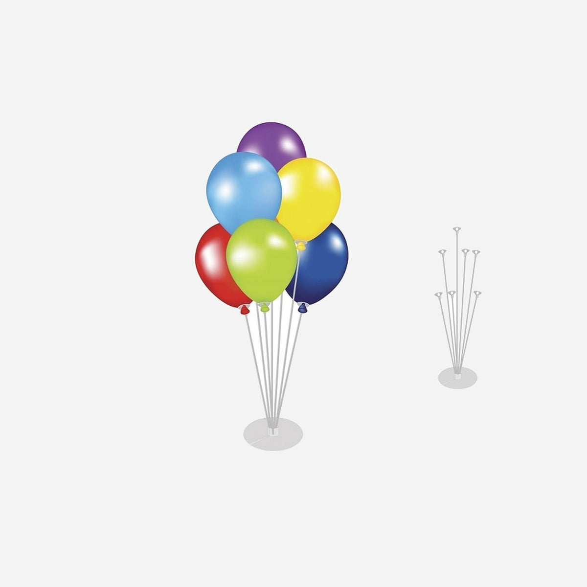 Support avec 7 sticks à ballons 70 cm