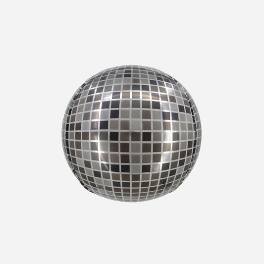 Ballon aluminium boule disco argent 55 × 46 cm