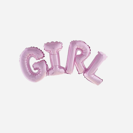 Ballon aluminium "girl" rose 97 × 37 cm