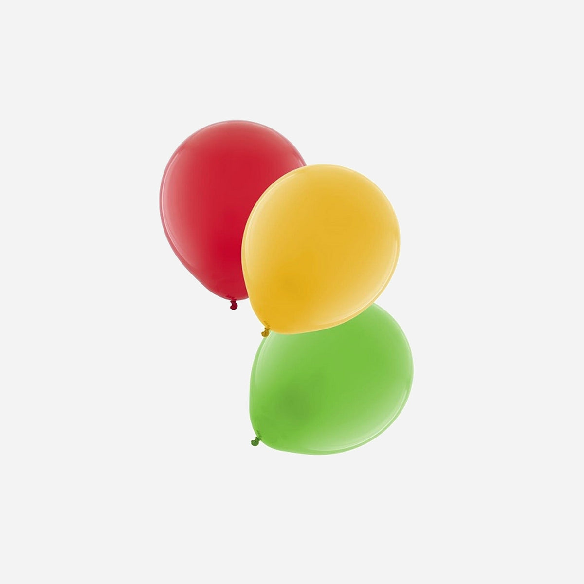 Lot de 12 grands ballons vert jaune rouge 41 cm