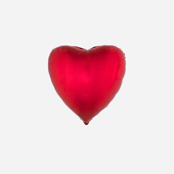 Lot de 25 ballons aluminium coeur rouge 76 cm