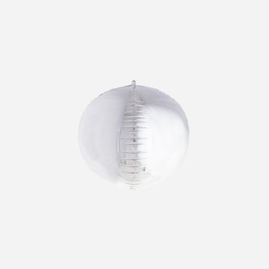 Ballon aluminium 3D rond argent 46 cm