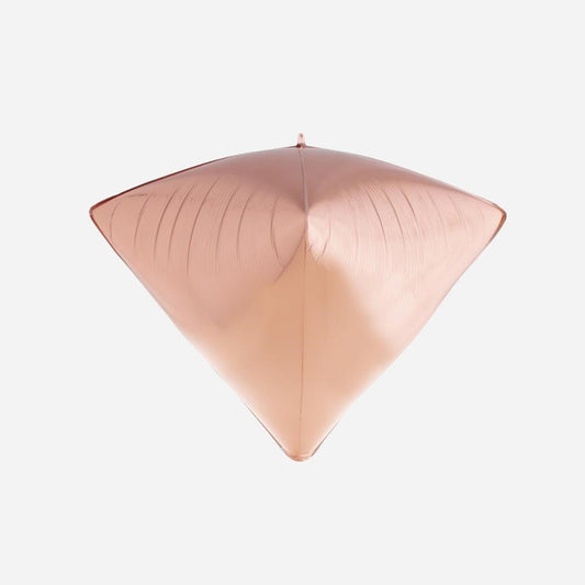 Ballon aluminium 3D diamant rose 61 cm