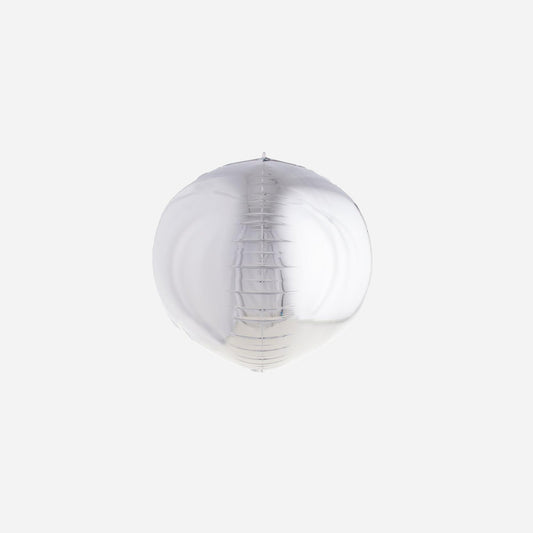 Ballon aluminium 3D rond argent 81 cm