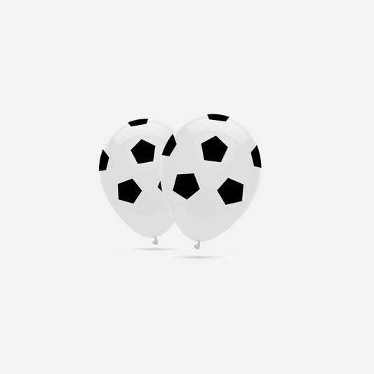 Lot de 12 ballons motif "Foot" 30 cm