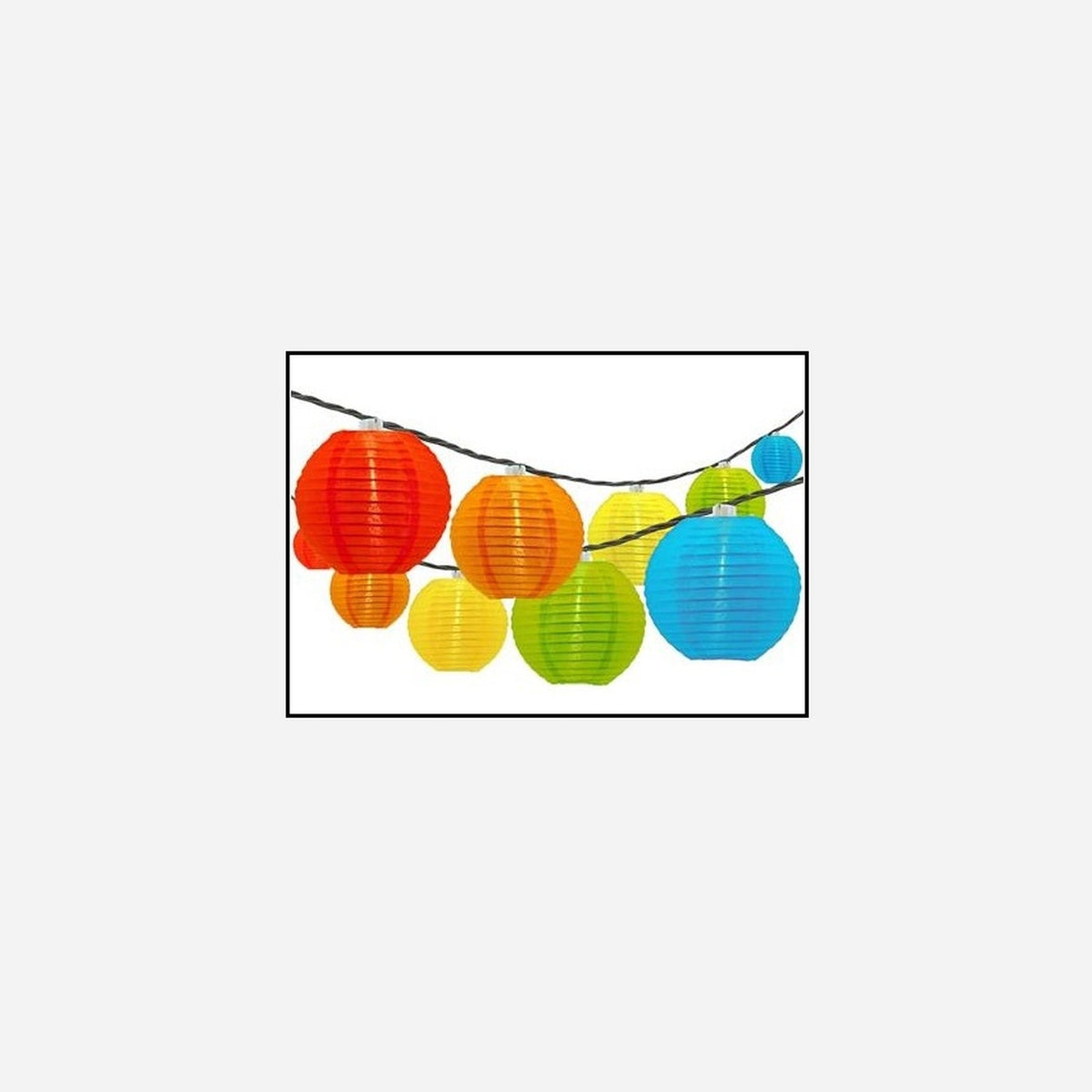 Guirlande lumineuse LED's avec 10 lampions multicolores 2 m