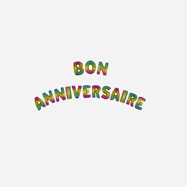 Kit ballons aluminium "bon anniversaire" multicolores 40 cm