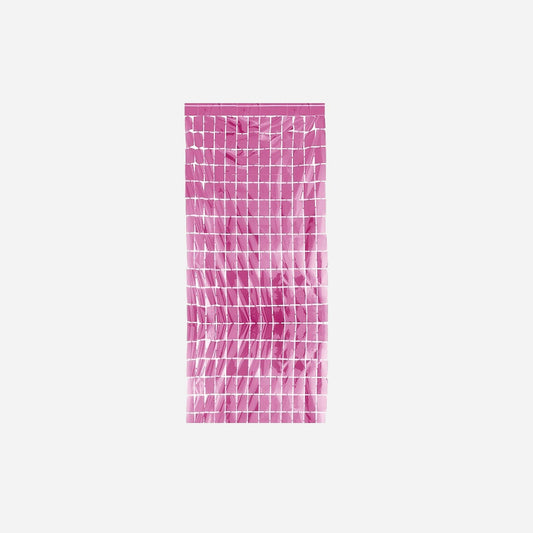 Rideau décoration métallique rose clair 2 × 1 m