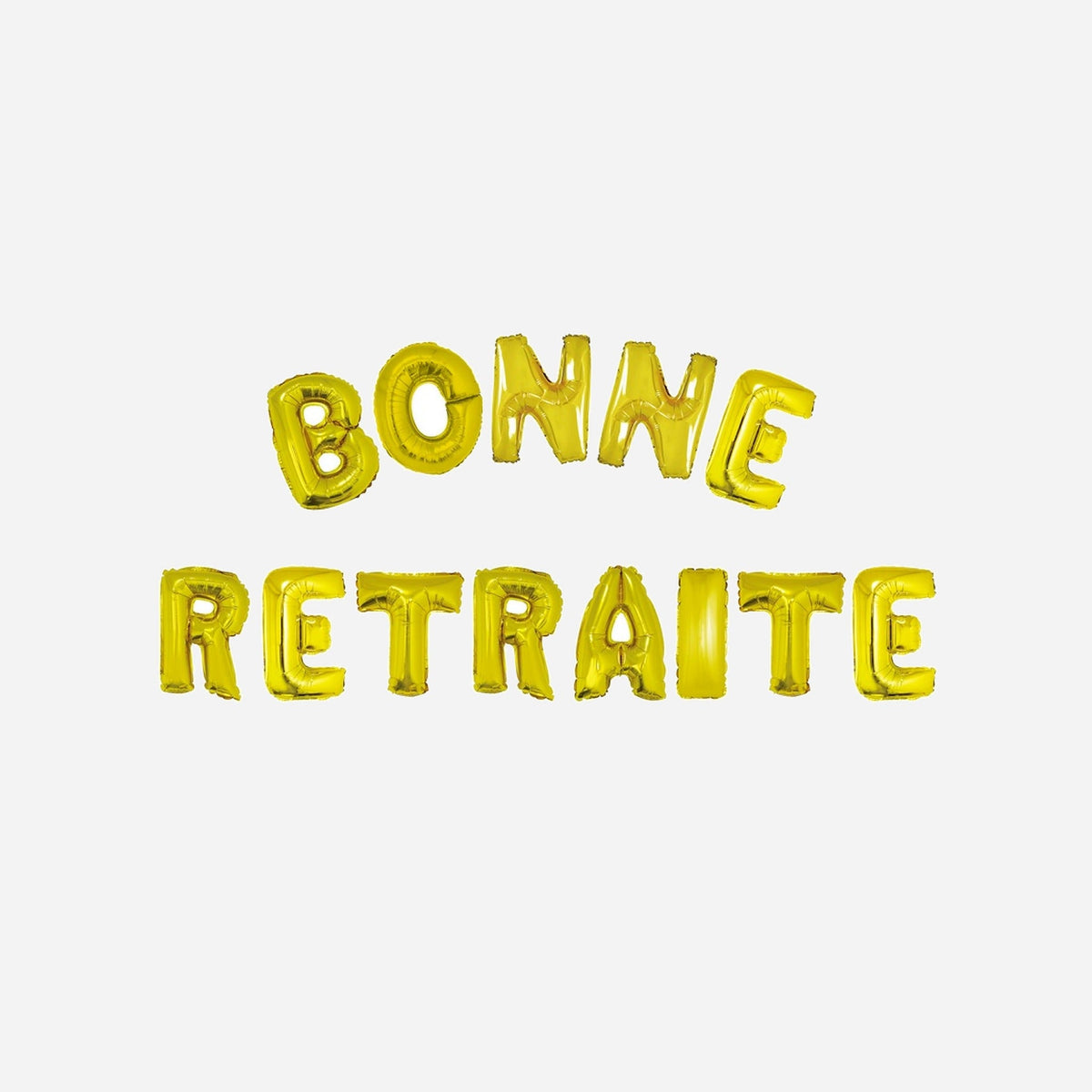 Kit ballons aluminium "Bonne retraite" or 13 pièces 41 cm