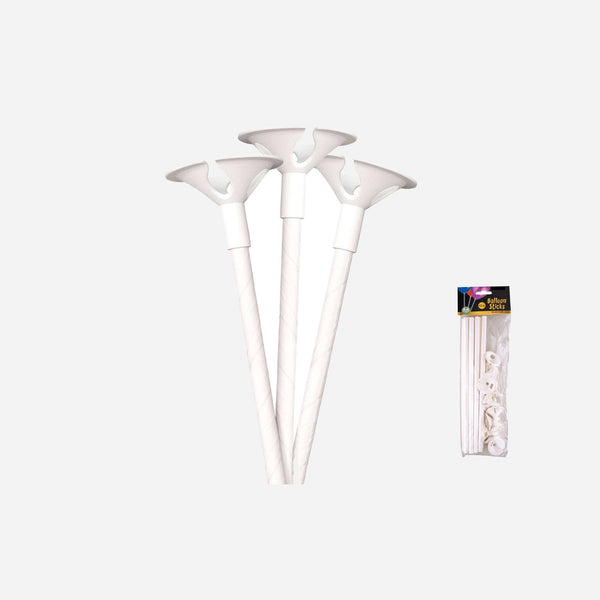 Lot de 12 baguettes/sticks biodégradables pour ballon 30 cm