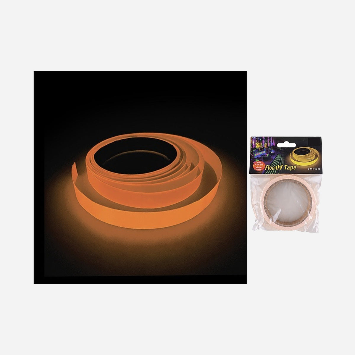 Ruban adhésif fluo orange 5mx15 mm