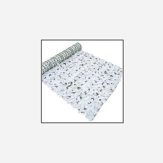 Décoration géante mur de fleurs blanc en rouleau 3 × 1 m