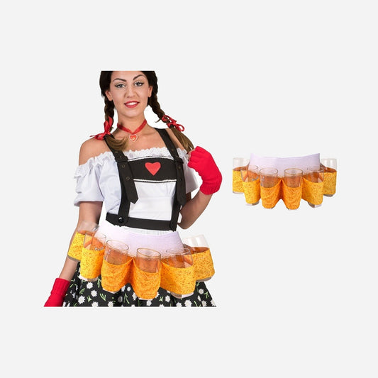 Ceinture porte-gobelets motif bière 135 × 20 cm