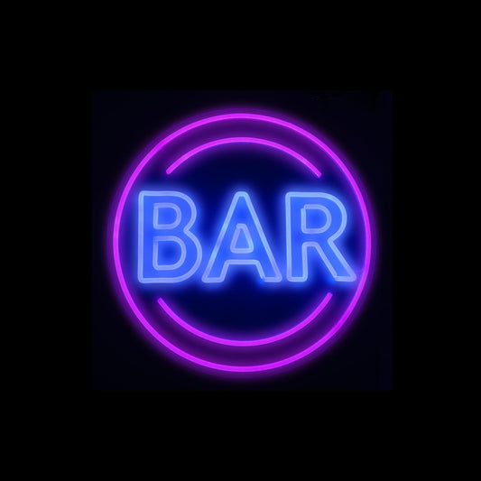 Décoration enseigne néon "BAR" lounge 220V 40 cm