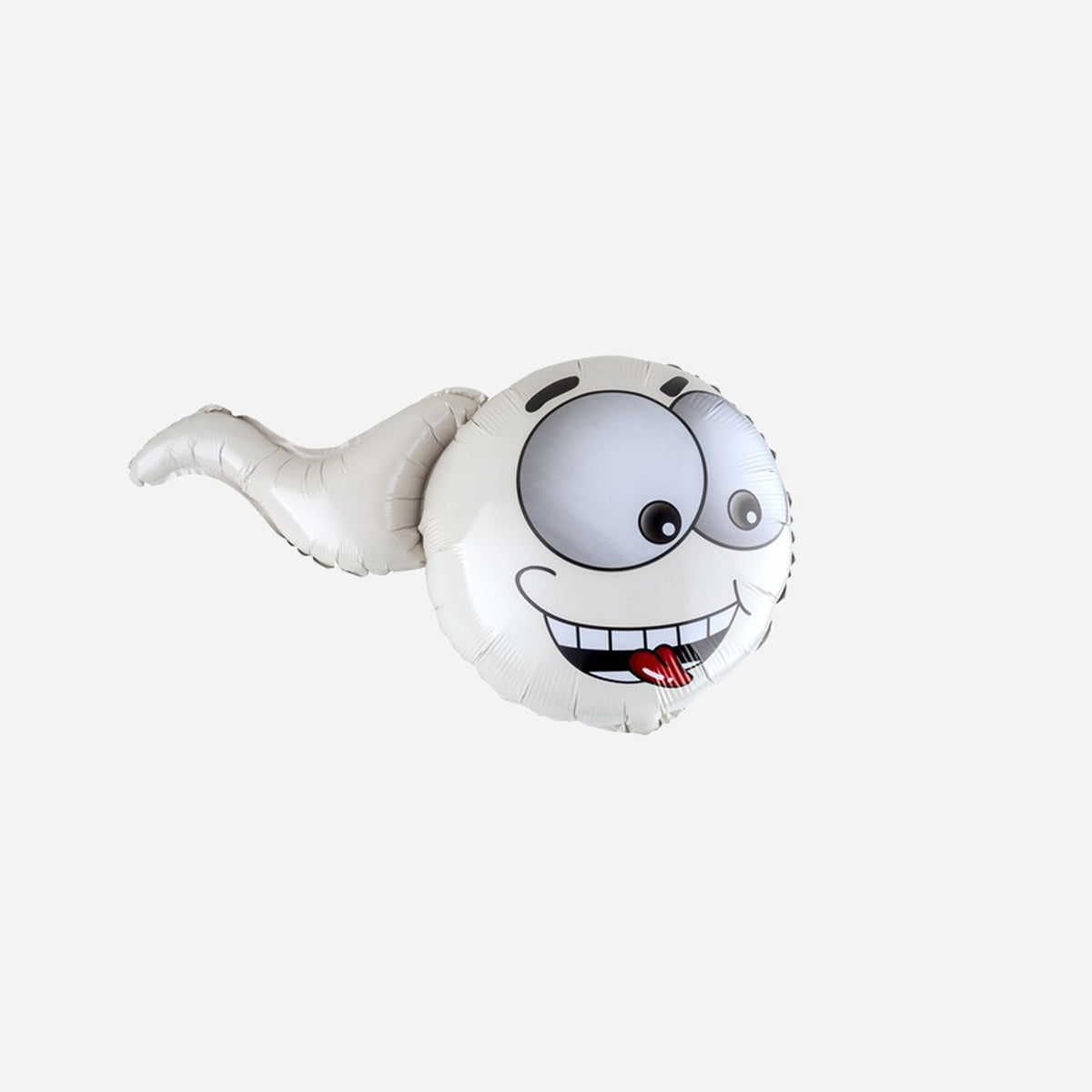 Ballon aluminium spermatozoïde blanc 68 × 46 cm