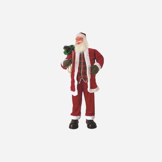 Père Noël avec sac sonore et motorisé 220V 1,8 m