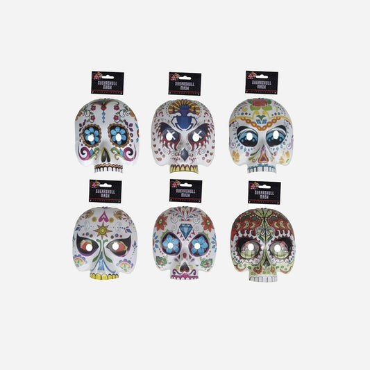 Demi masque fête des morts assorti