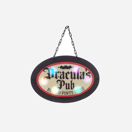 Décoration murale lumineuse LED's "Dracula's Pub" 48 × 33 cm