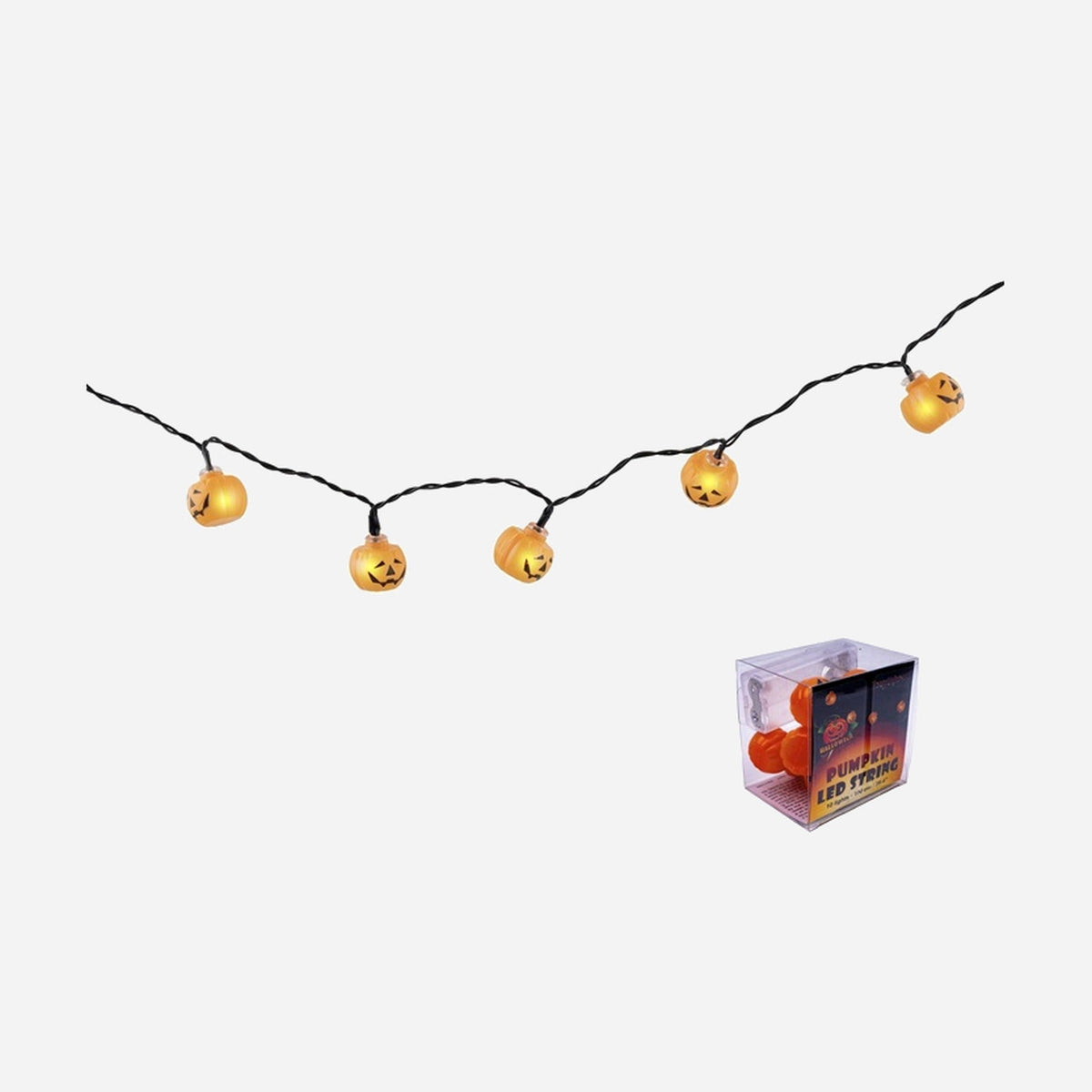 Guirlande lumineuse citrouille LED 10 lampes 1 m