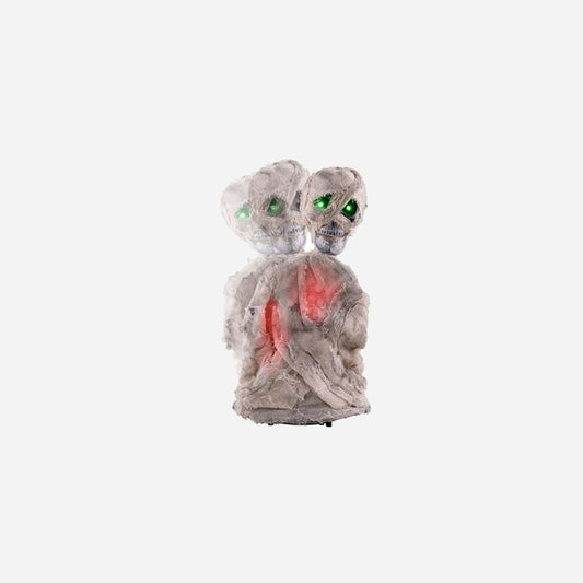 Momie assise lumineuse sonore et motorisée 38 cm