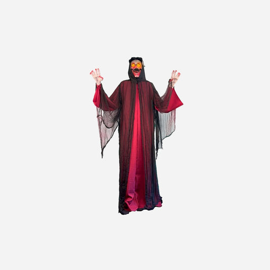 Squelette alien mage lumineux sonore et motorisé 2,1 m 220V