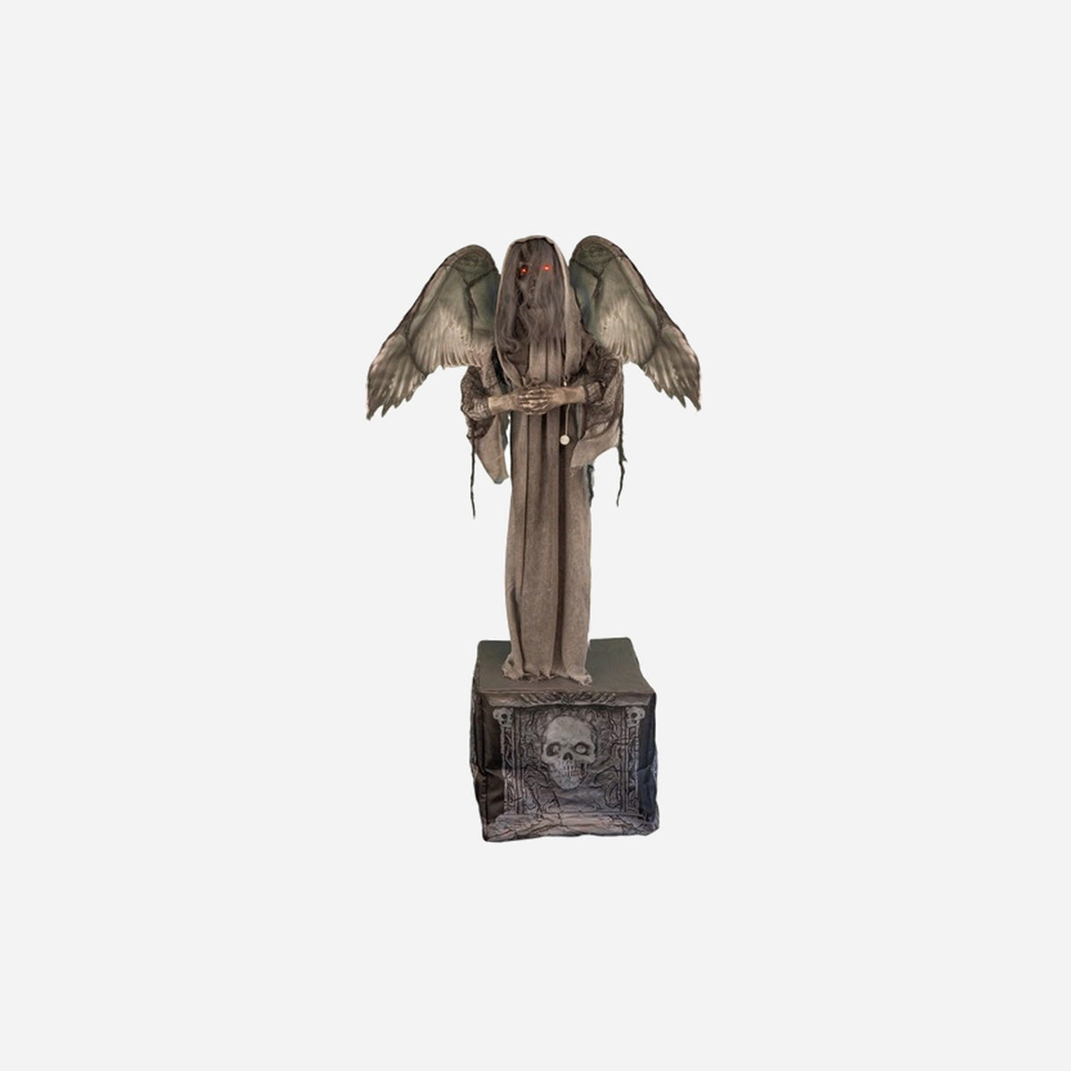 Statue ange démoniaque lumineuse sonore motorisée 1,68 m