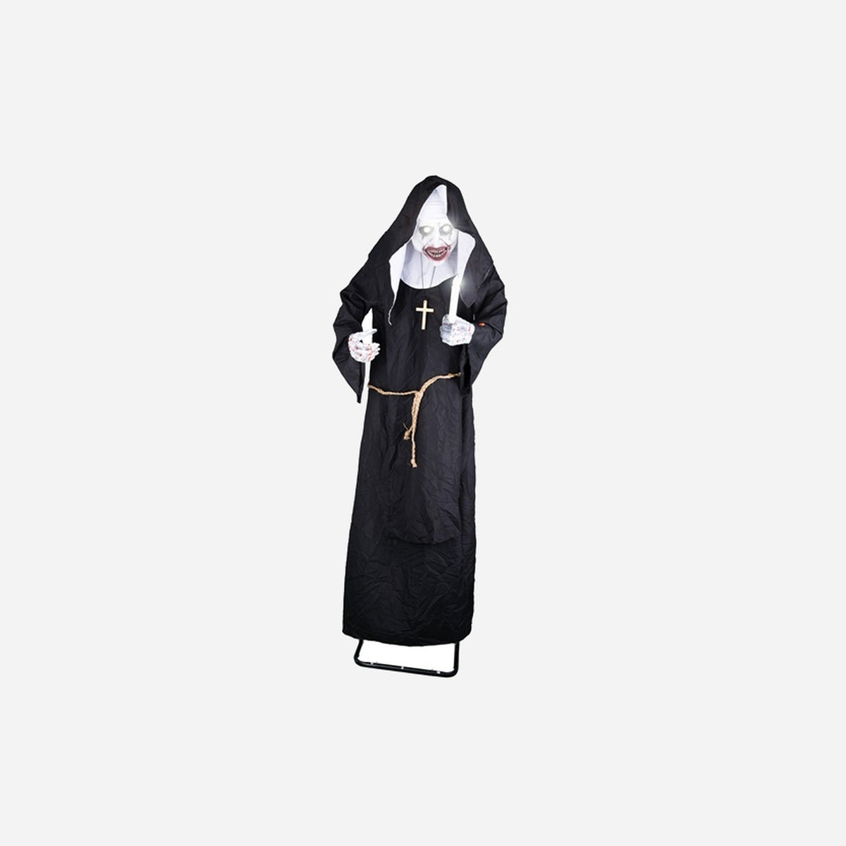 Nonne hantée lumineuse sonore et motorisée 1,85 m