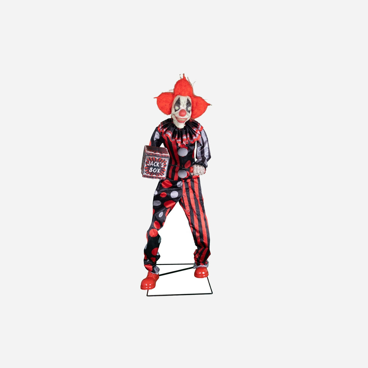 Clown avec boite à musique lumineux sonore et motorisé 1,75 m 220