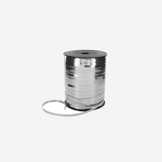 Ruban/bolduc cadeau argent 400 m x 5 mm