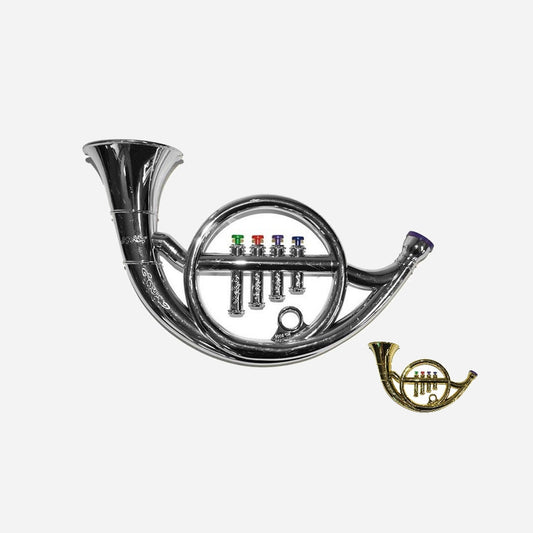 Trompette/cor avec pistons assorti 38 cm