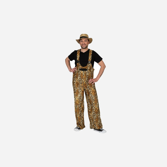 Salopette leopard adulte