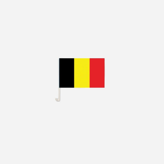 Drapeau pour voiture belgique (Lot de 2 pièces) 20 × 30 cm