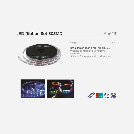 Ruban lumineux 30 Led's RGB smd 5050 IP65 5 m