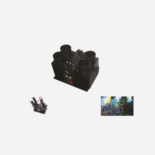 Lanceur compatible DMX 4 canons à confettis électriques 100W 220