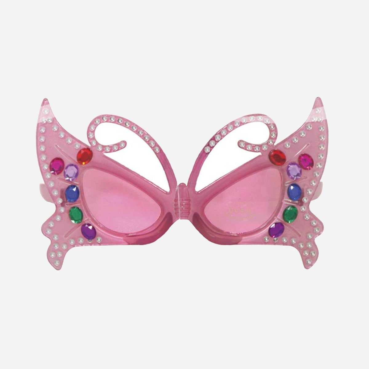 Lunettes gag papillon rose