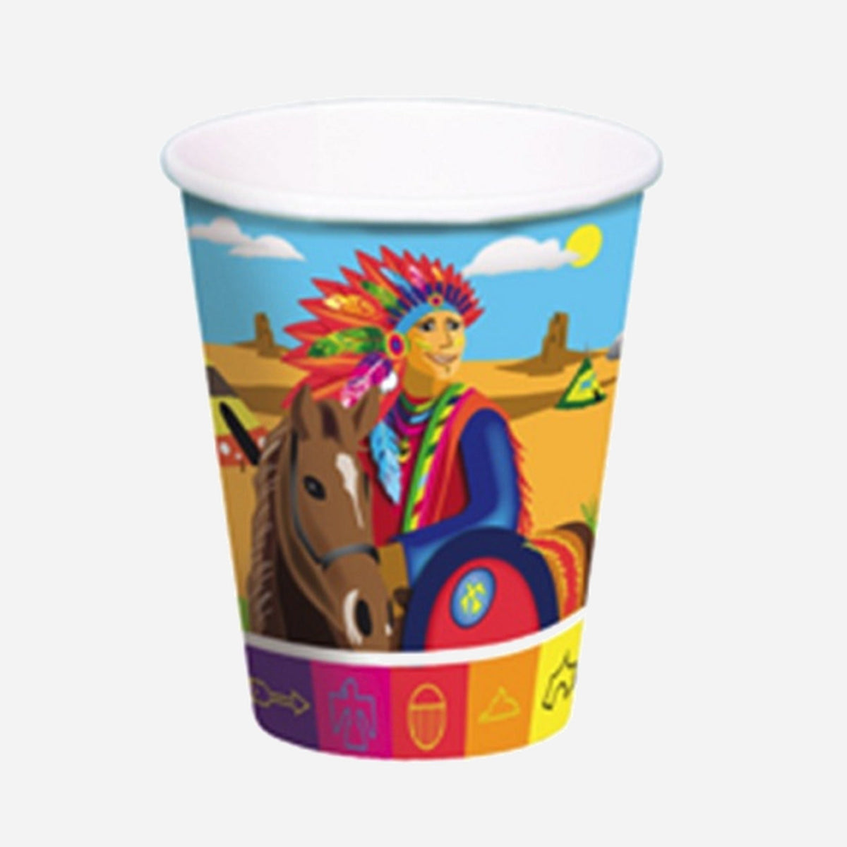 Indien lot de 8 gobelets en carton
