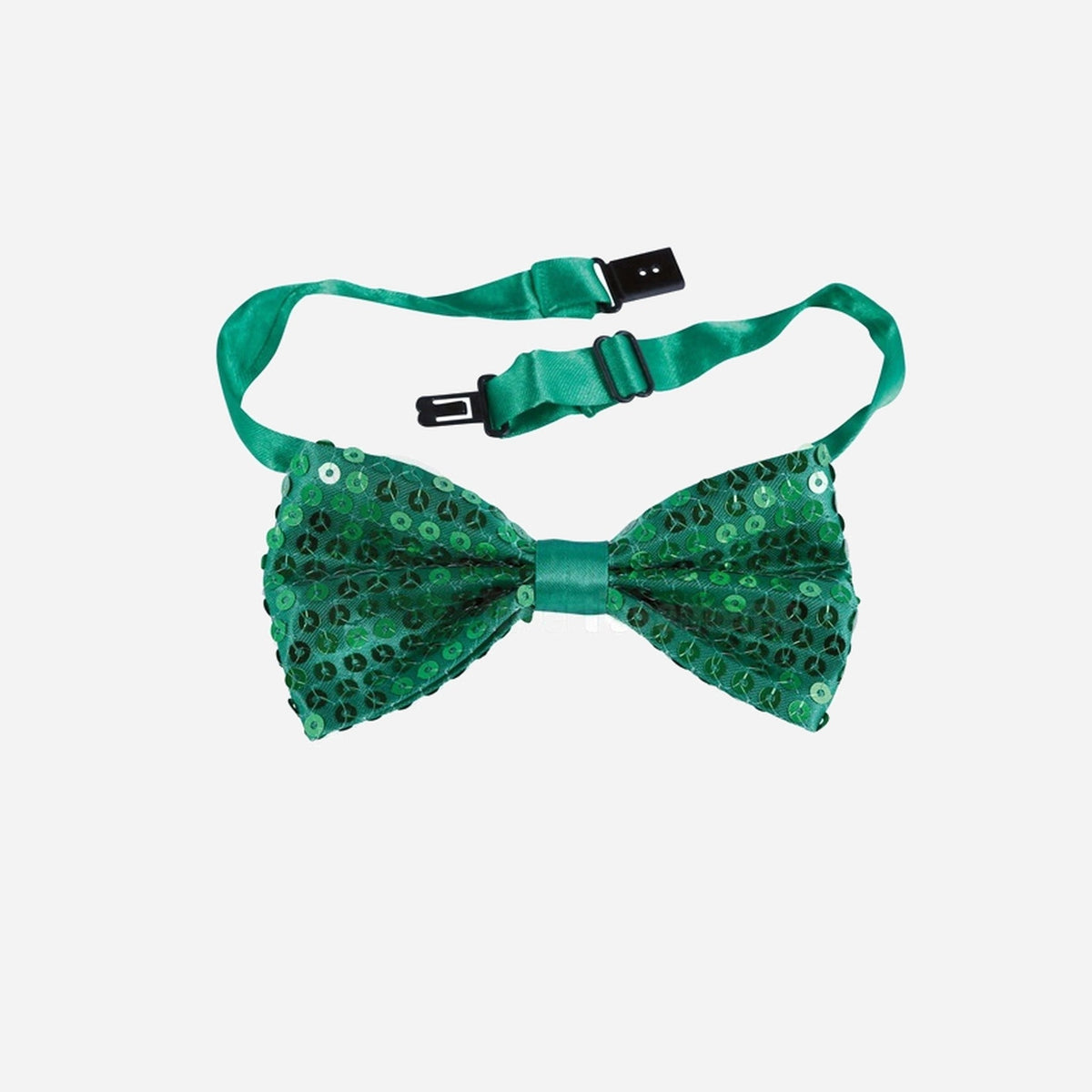 Noeud papillon à sequins vert 13 × 7 cm