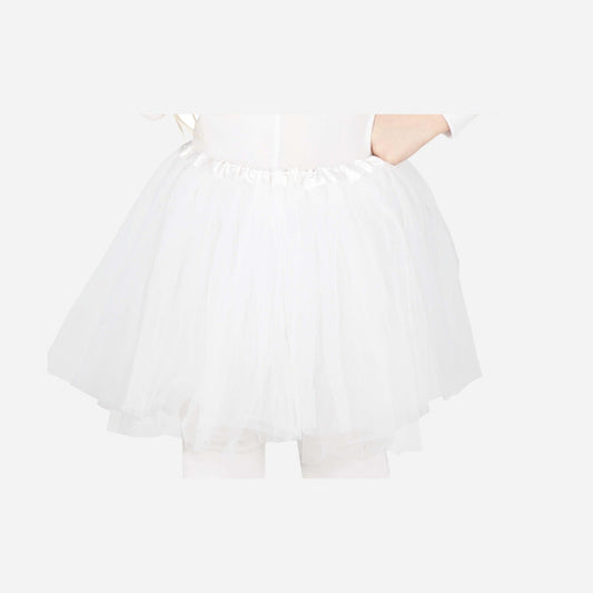 Jupe en tulle tutu pour enfant blanc 30 cm