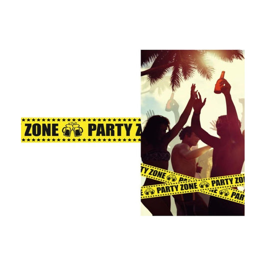 Cordon de sécurité "Party Zone" 6 m x 7.6 cm