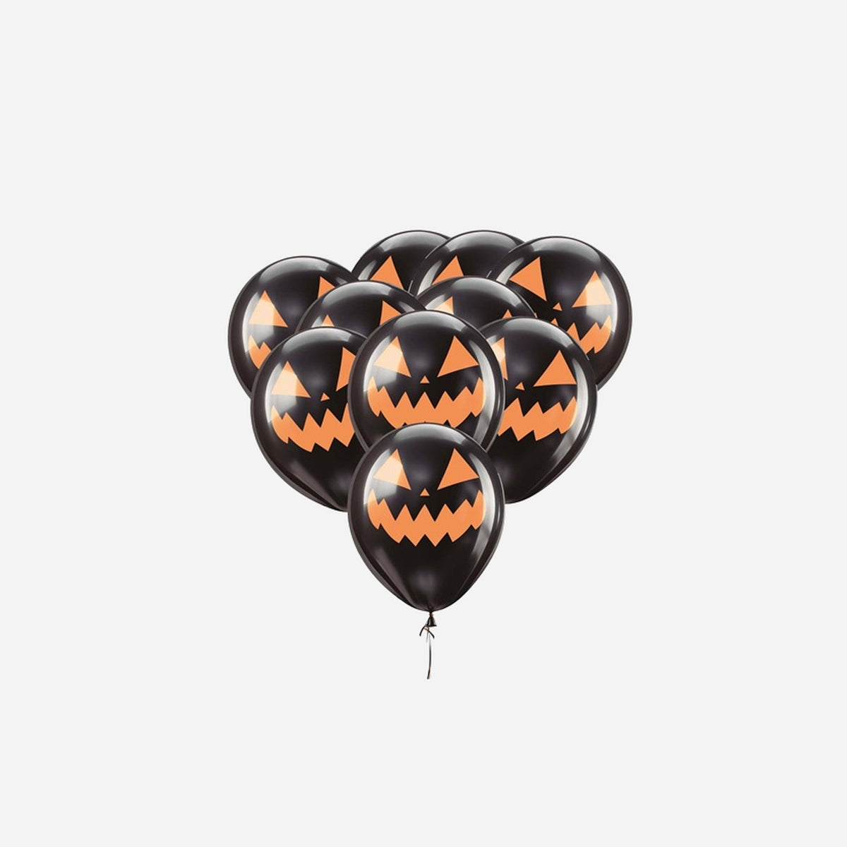 Lot de 10 ballons de fête halloween motif citrouille noire 30 cm