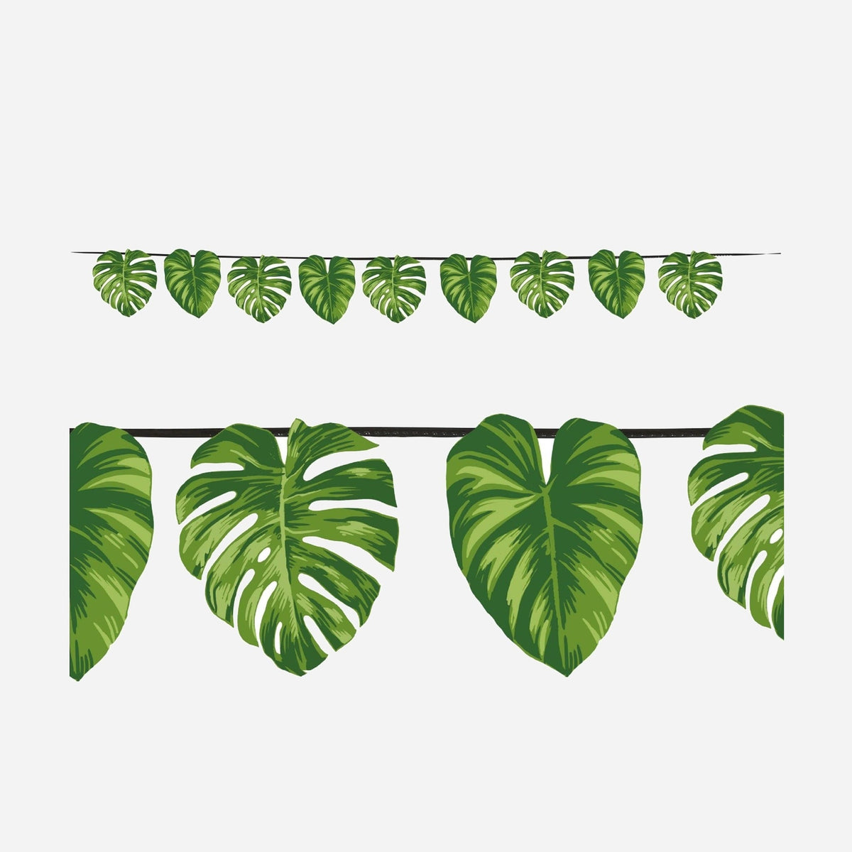 Guirlande avec 15 grandes feuilles exotiques 3 m