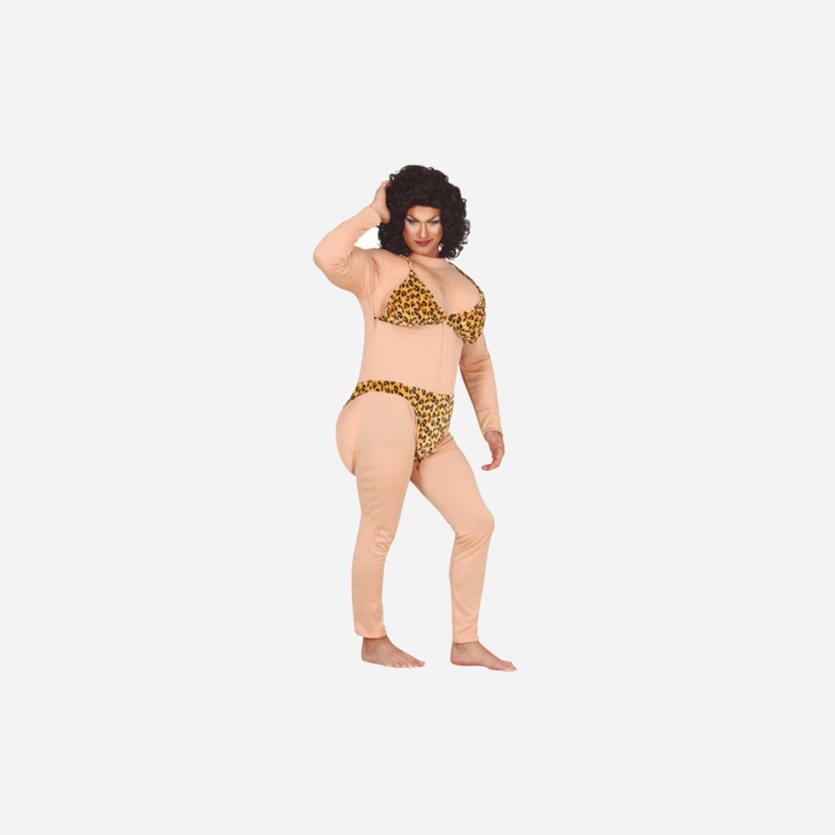 Déguisement gag humour cougar en bikini homme