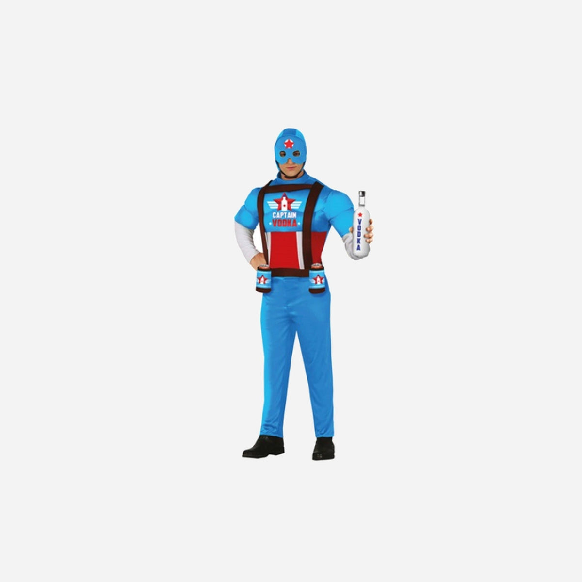 Déguisement gag Capitaine Vodka bleu 2 pièces homme Taille L/XL