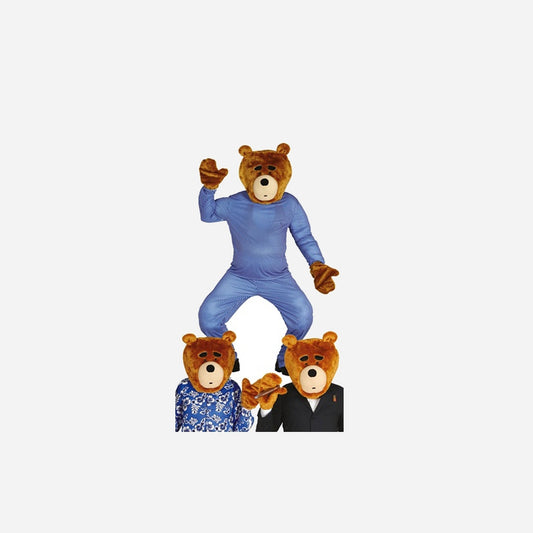 Set déguisement d'ours brun adulte 3 pièces Taille L/XL