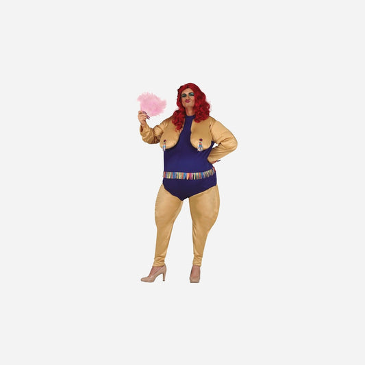 Déguisement gag Drag Queen bleu homme