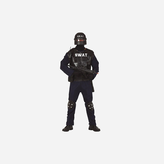 Déguisement de policier swat 5 pièces homme