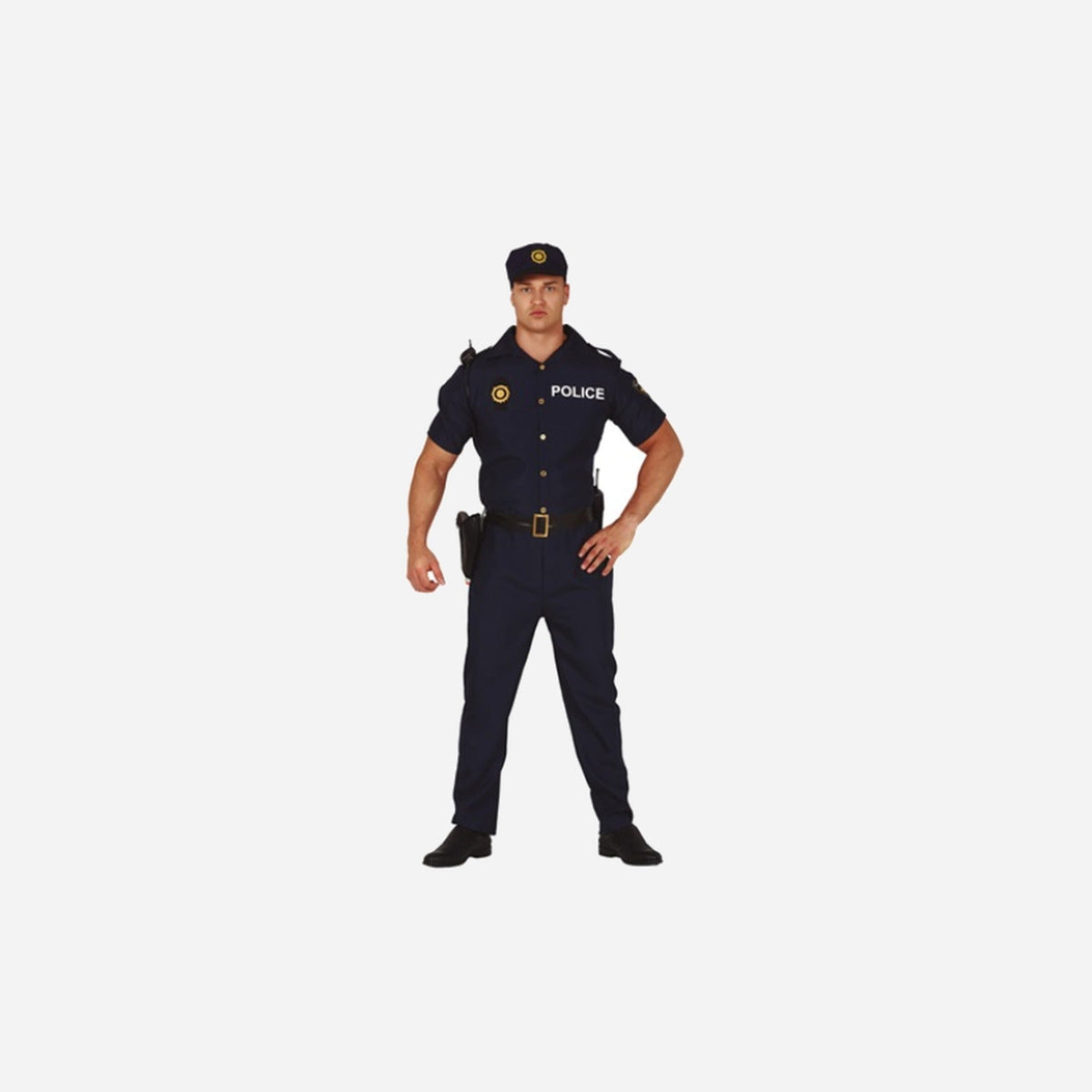 Déguisement policier bleu 3 pièces homme