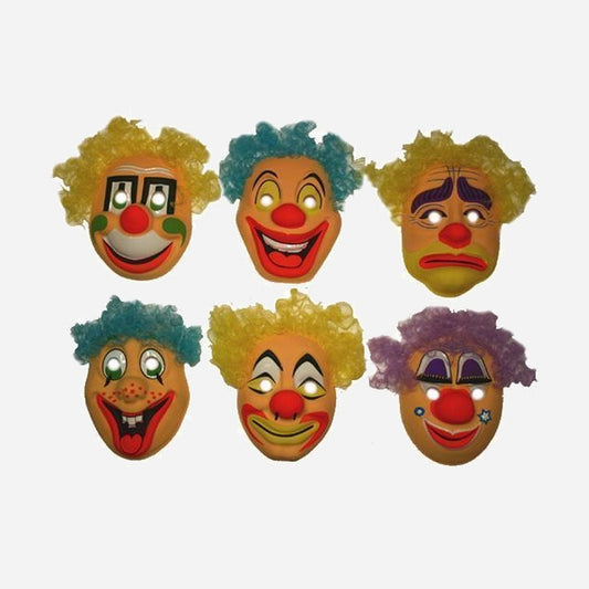 Masque coque de clown pour enfant assorti